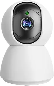 Indoor Security Camera, 2K HD Pan/Tilt Wireless Pet Camera for Baby Monitor, 5G & 2.4G WiFi Home Security Camera for Dog / Nanny Night Vision Siren Works with Alexa & Google (Included 64GB SD Card) asin的图片