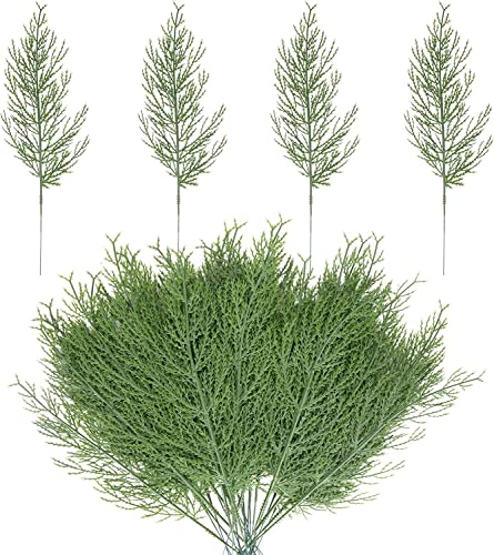 GIONAR 40 Stück Künstliche Kiefernzweige, Zweige, Künstliche Grünzweige,Künstliche Kiefernblätter, Künstliche Kiefernblätter, Kranz,Weihnachtsverzierung und Heimgartendekoration