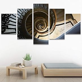 SIGNWIN 5 Panel Canvas Wall Art Solid Structures...