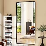 71" x 30" Full-Length Mirror - Black Deep Framed Floor Mirror, Wall-Mounted Rectangular Dressing Mirror for Home Decor in Bedroom, Bathroom, Living Room - Hang or Lean Against Wall - Image 3
