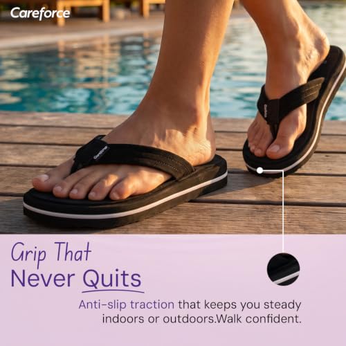 Image of Careforce Flip Flops for Women Daily Use, EVA Cushioned Anti-Slip Sliders & Flip Flops Arch Support Chappal for Daily Comfort & All-Day Footwear for Women, Softstep