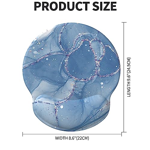 Image of eulps Mouse Pad with Wrist Rest, Comfortable Computer Mousepad with Gel Wrist Support Smooth Surface and Non-Slip PU Base for Pain Relief, Laptop, Office & Home (Ice Lotus)