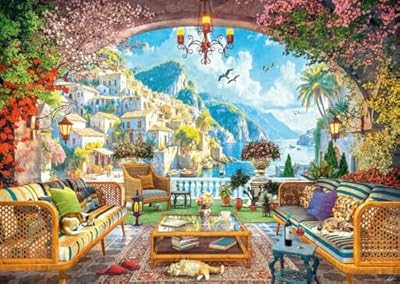 Ravensburger - Puzzle 1000 Piezas Mediterranena View | Puzzle Adultos | para Toda La Familia | 70x50 Cm | Rompecabezas Adultos | Regalo Navidad