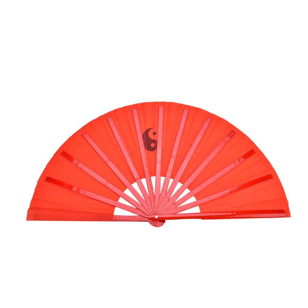Demeras 1PCS Fan d'arts Martiaux en Soie de Bambou Tai Chi Dance Training Fan de Performance Rouge (Rouge)