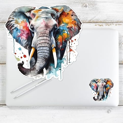 Image of Yoonek Graphics Elephant Vinyl Decal Sticker for Car Window, Laptop, and More. #1944Option25-4