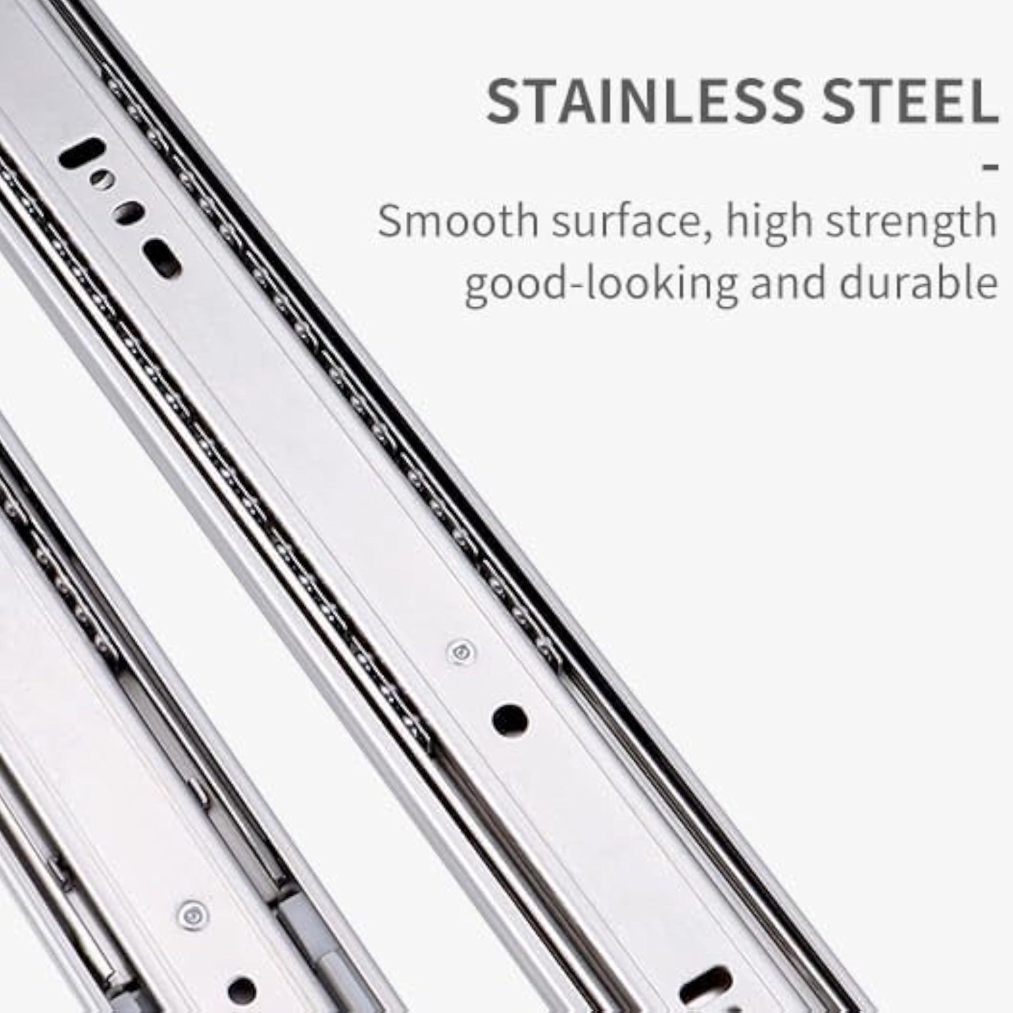 Stainless Steel Heavy-Duty Telescopic Drawer Slide - 20 Inch