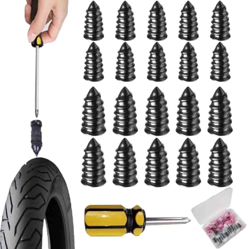 Tire Repair Nails Kit With 2 Sizes,Tire Repair Screws With Box And Screwdriver,Vacuum Tires Mending Nail,Screw In Tires Repairs