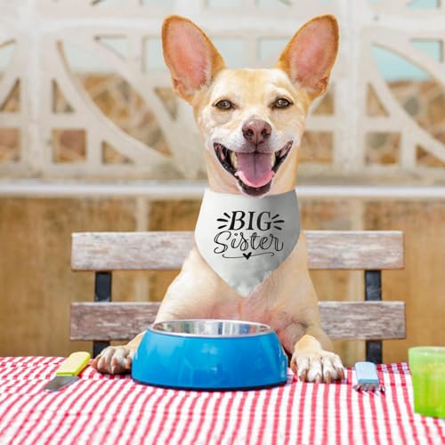 Bekecidi 2 peças bandana para cães, cachecol triangular, branco, bandanas, anúncio de gravidez, band