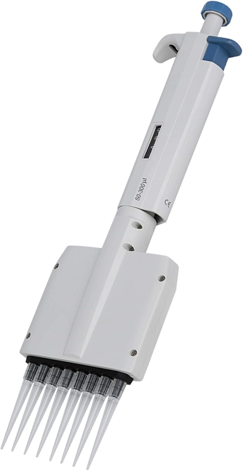 Pipetta micro-trasferimento multicanale a 8 canali regolabile manualmente 50-300μl