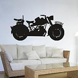 Wk Wh Heer Fronteinsatz Krad R75 Motorrad Moped Gespann Melder Oldtimer - Wandschmuck Wandtattoo Aufkleber (ca. 45x94cm schwarz) #3431