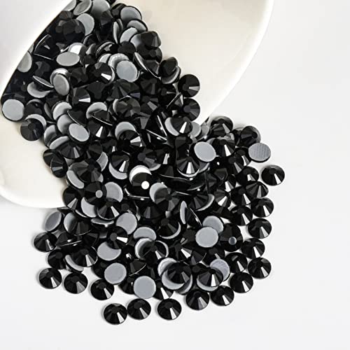 Beadsland Hotfix Rhinestones, 144pcs Flatback Crystal Rhinestones for Crafts Clothes DIY Decoration Black, SS40, 8.3-8.6mm - Image 2