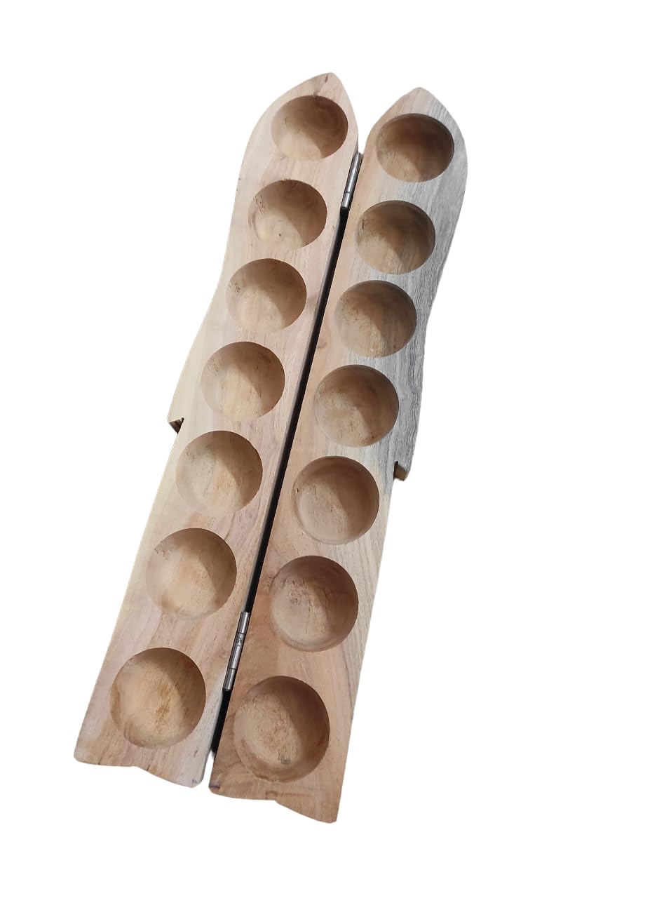 Dream Boat Handmade Wooden Pallanguli/Pallankuzhi (14 Pits Fish Type) | Mancalan - | Traditional Games | Traditional Alugulimane Game for Kids and Parents (B0D44Q854W) Amazon Price History, Amazon Price Tracker