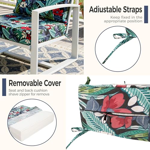 Image of Art Leon Waterproof Outdoor Seat Cushion 24 inchx 24 inch 30D High Density Foam Patio Chair Cushions with Non-Slip Backing Patio Cushions for Patio Furniture Porch Swing Garden Bench Camping Stadium