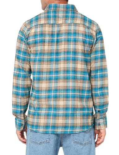 Image of Volcom Men's Caden Plaid Long Sleeve Flannel Shirt - Button-Front, Soft Brushed Cotton