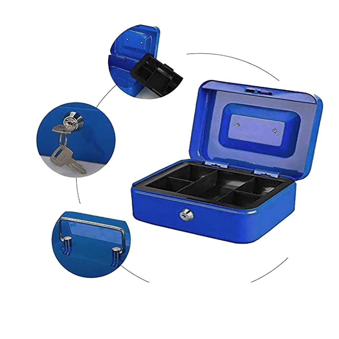 Kippen 10033N4 Cassetta Portavalori Antracite - Dimensioni 300x240x90 Mm Con Maniglia - Foto 7