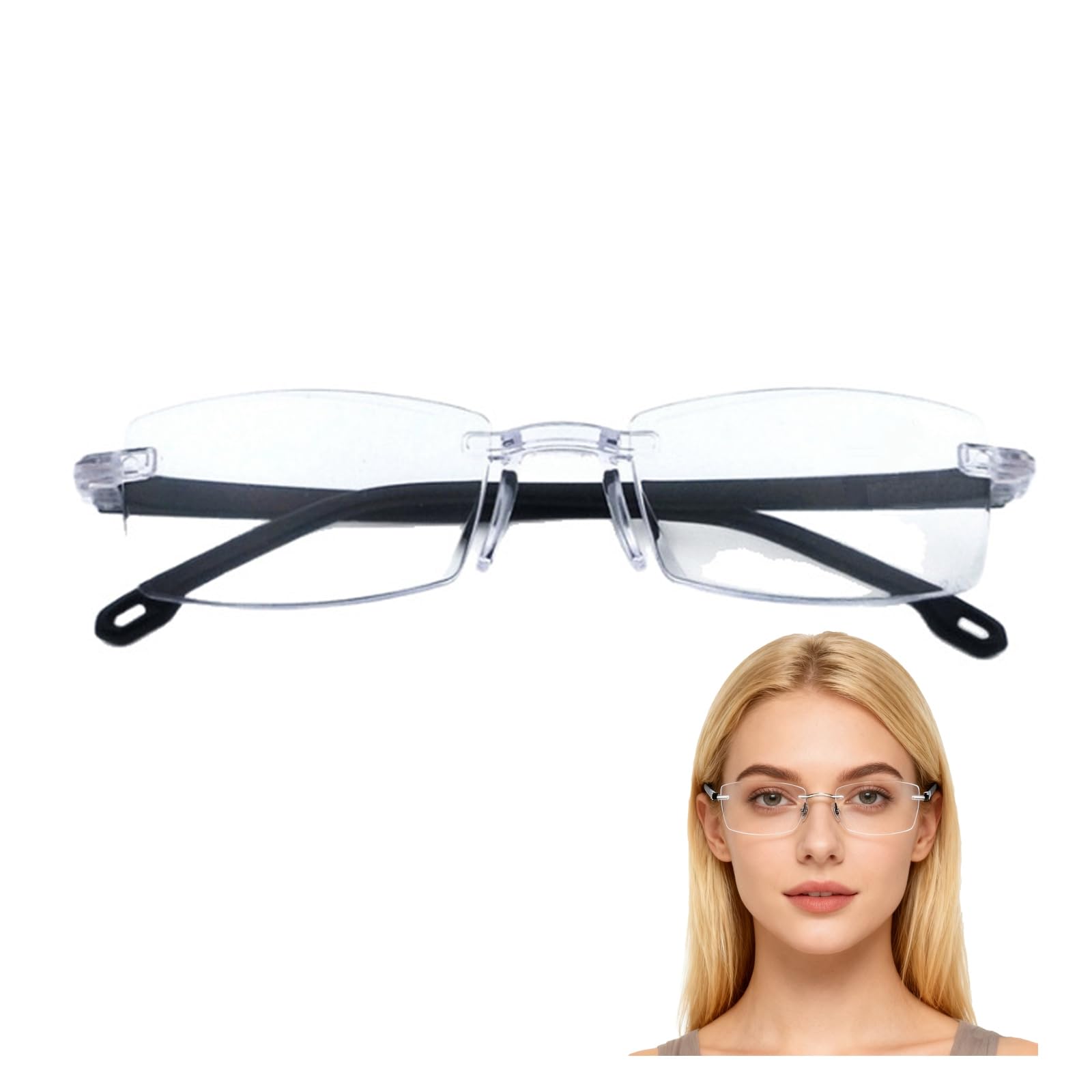 Intelligent Zoom Anti Blue Light Presbyopia Glasses,Progressive Reading Glasses for Men,Photochromic Blue Light Blocking Computer Glasses,Anti Glare Clear Lens Varifocal Eyewear with UV Protection