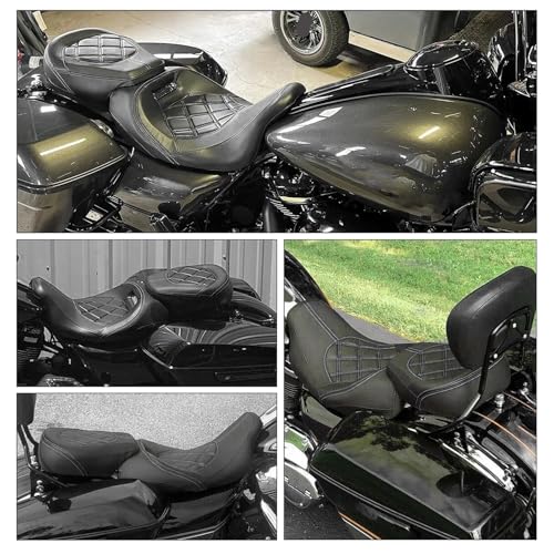 Asiento Touring para moto Street y Electra Glide ideal para viajes largos en pareja 4