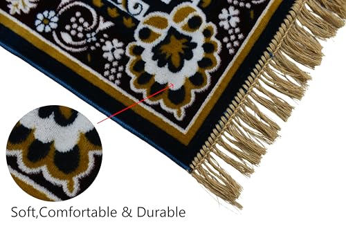 Image of Janamaz Prayer Mat - Turkey Soft Velvet Namaz Mat | Premium Aasan for Daily Salah, Janimaz Namaz, Comfortable & Durable Prayer Mat | 44x27 Inch, (08)