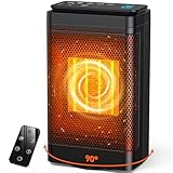 セラミックヒーター 【2025新定番・節電・AI知能恒温】 セラミックファンヒーター 8W/600W1200w 3段階 温風 ヒーター 小型 電気 省エネ 暖房 足元 首振り 液晶ディスプレイ タイマー付き リモコン付き 過熱防止 転倒OFF 持ち運び便利 PSE認証済 浴室 洗面所 脱衣所 トイレ用 家庭用 暖房器具