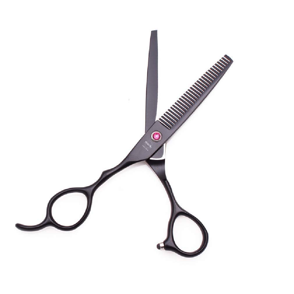 5.5 / 6.0 / 7.0 Pulgadas Conjunto De Tijeras De Peluquería Zurda, Barberos Tijeras De Corte De Cabello Profesional Tijeras De Estilo 10 PCS Kit, Luz Y Afilado, Para Hombres, Mujeres,Púrpura,5.5 Inch B