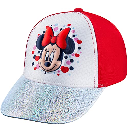 Disney Minnie Mouse Toddler Girls Pink Baseball Cap - Ages 2-4 Years - Adjustable Velcro Closure (Pink/White) (Polka Dot)