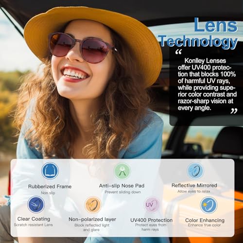 Cat Eye Sunglasses Retro Vintage Eyewear Non-slip Round Sunglasses for Men & Women Polarized/Non-Polarized Lens UV Protection4