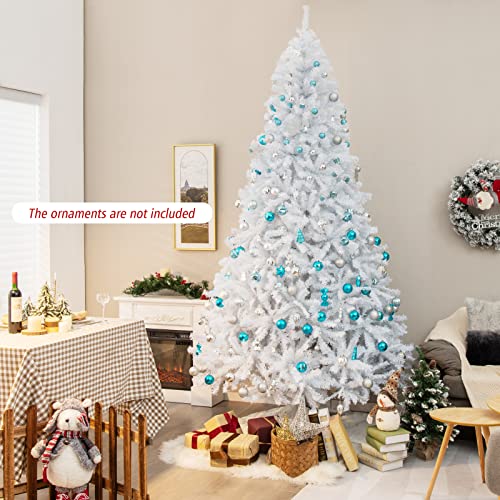 Gopluswhiteartificialchristmastree9ftpremiumunlithingedsprucefulltreewithmetalstandeasyassemblyforindoorandoutdooruse Urban Country Home Decor Goplus white artificial christmas tree 9ft premium unlit hinged spruce full tree with metal stand easy assembly for indoor and outdoor use urban country home decor