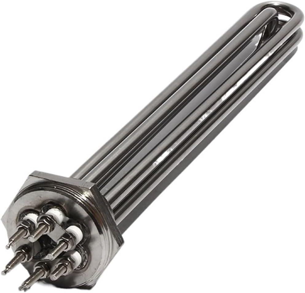 Full 304 Stainless Steel Water Heating Element 1 1/4" Electric Immersion Heater for Solar Water Tank 220V 380V(Option 1,220V_3KW 190MML)
