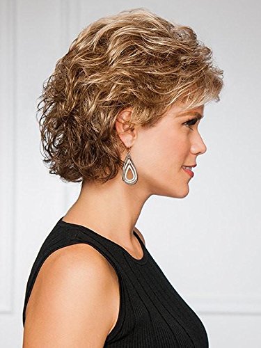 Sensation Wig Color G16+ Honey Mist - Gabor Wigs Short Curly Shag Collar Length Nape Womens Synthetic Personal Fit Capless Average Cap