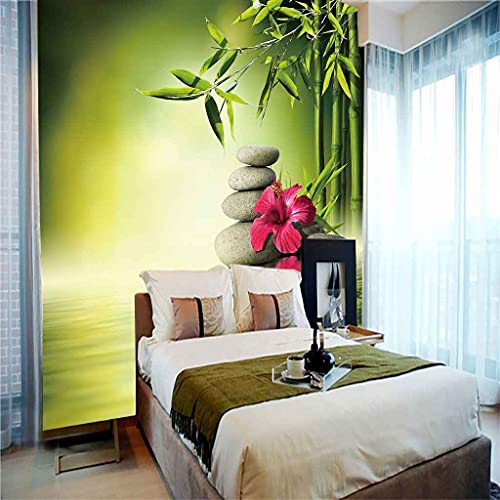 Papier peint auto-adhésif 3D fleurs rouges mural grand format lavable - 5