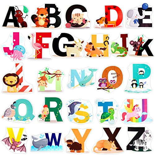 Vinilos Decorativos ABC Animales para Paredes 26 Piezas miniatura 1
