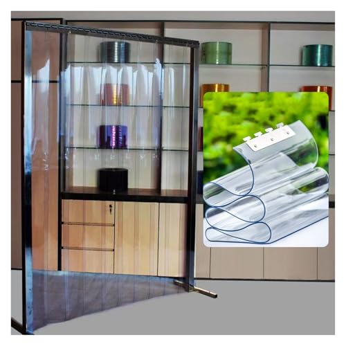 Rideau de porte en PVC transparent pour isoler le garage du froid en hiver