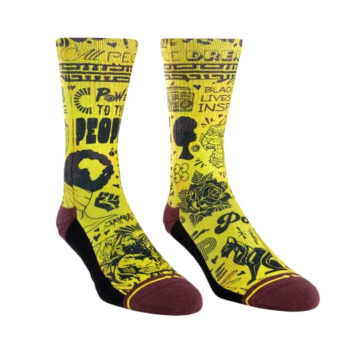 MERGE4 Taylor Reinhold Power to the People Crew Socks for Men and Women Ultra Comfy Compression Moisture Wicking Soles