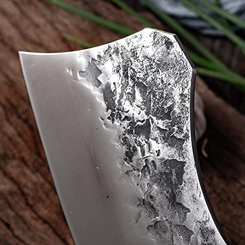 Miniatura 5 de MAYiT Cuchillo de carnicero de carne, hecho a mano, forjado de hueso, martillo de cocina, cuchillo de carnicero de cocina de acero inoxidable de