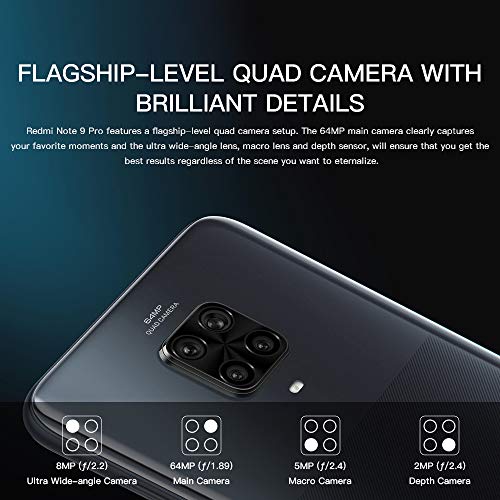 Xiaomi-Redmi-Note-9-Pro-Telefono-6GB-RAM-64GB-ROM-667-Pantalla-Completa-Procesador-Snapdragon-720G-Octa-Core-16MP-Frontal-y-64MP-8MP-5MP-2MP-AI-Quad-Camara-Trasera-Version-Global-Gris
