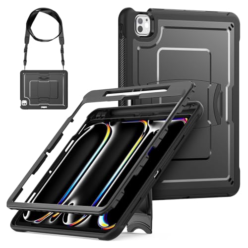 Coque iPad Pro 13 M4 antichoc évite les bris d'écran avec porte-crayon