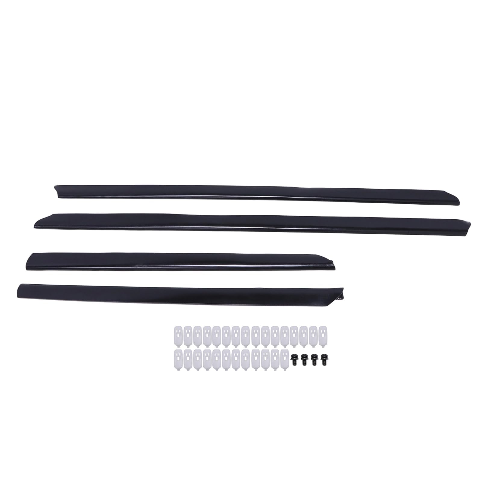4 x Zierleisten Türleisten + Clips Satz Kompatibel mit Audi A4 B5 Limousine Avant 8D0853959B01C 8D0853960B01C 8D0853969B01C