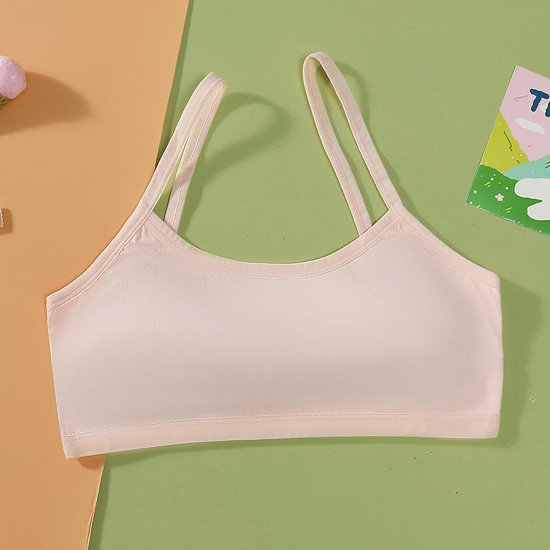 Big Girls' Adjustable Training Bra Cotton Bras Wireless Light Padded 10-16 Years - Image 6