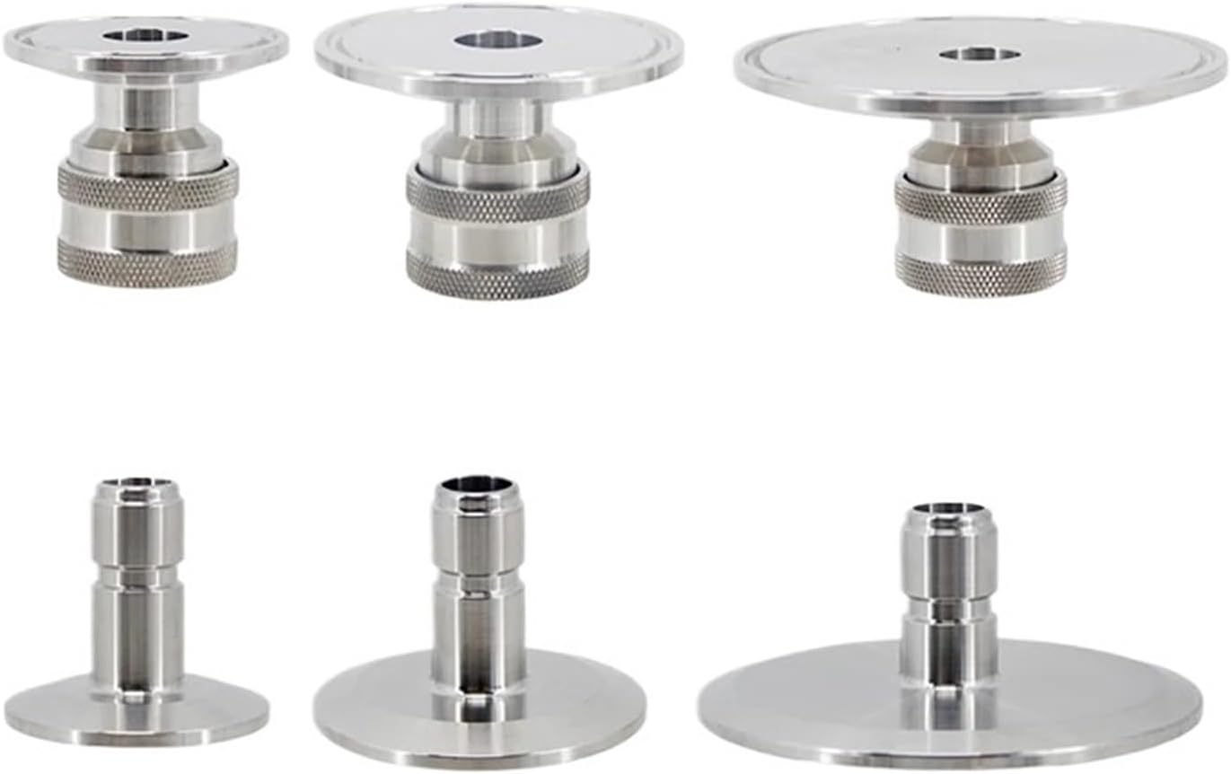 Homebrew Beer 3/4" 1.5" 2" 3" Tri Clamp Quick Disconnect 304 Stainless Steel Ball Lock Style 1/2" Full Port Sanitary Fitting(3TC Male)