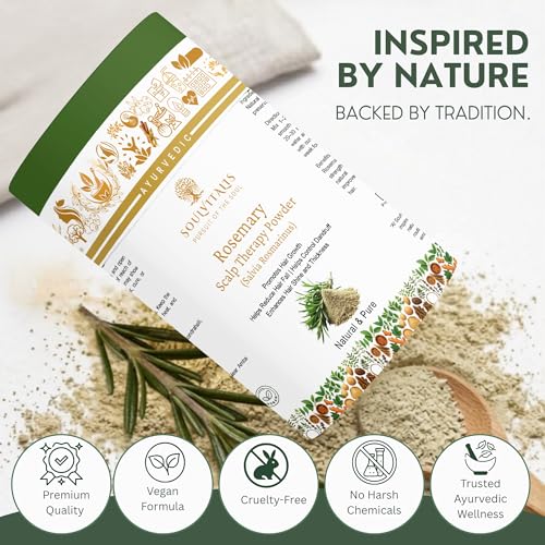 Image of Rosemary Scalp Therapy Powder | Premium Rosemary Leaf Powder for Hair Care | 100% Natural & Pure | Supports Scalp Wellness, Hair Strength, Hair Nourishment & Hair Growth | Natural Herbal Hair Pack for Men & Women | 100g