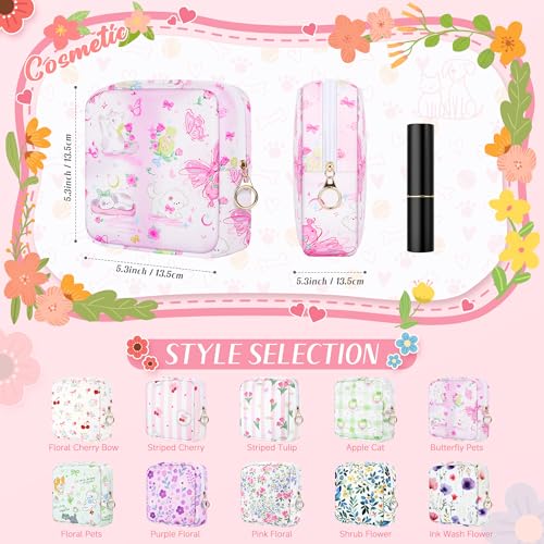 Image of Likesing 5.1'' Sanitary Napkin Storage Bag, Canvas Period Pouches for Teen Girls Women, Period Bag Tampon Holder for Purse Feminine Menstrual Sanitary Pad Pouch(Pink Butterfly)