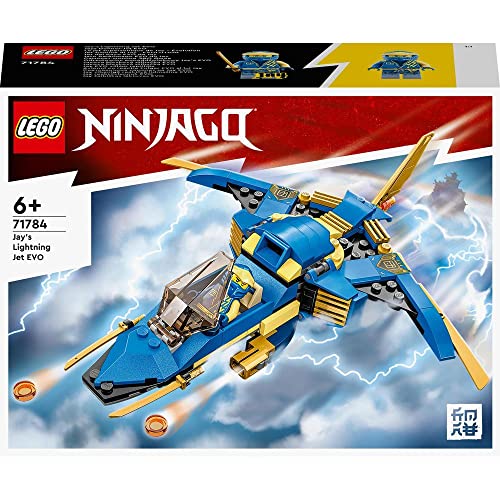 Image of LEGO Ninjago Jay'S Lightning Jet Evo 71784 Building Toy Set (146 Pieces) Ninjago Kai'S Ninja Race Car Evo 71780 Building Toy Set (94 Pieces), Multi