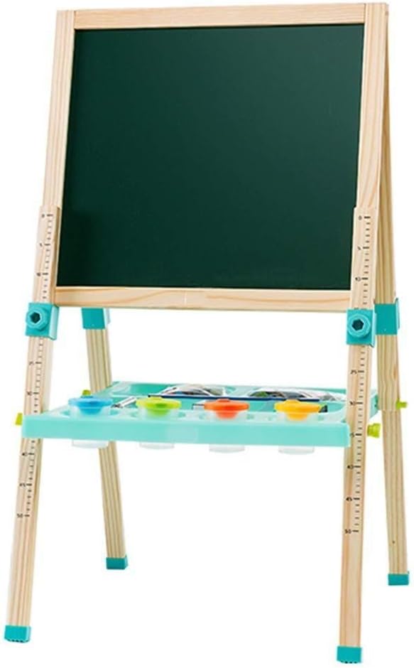 Kids Wooden Easel Adjustable Height Magnetic Sided Art Dry Drawing Board for 2-8 Years Toddlers Children Painting