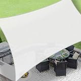 LOVE STORY 10' x 13' Rectangle White Sun Shade Sail Canopy UV Block Cover for Outdoor Patio Garden B