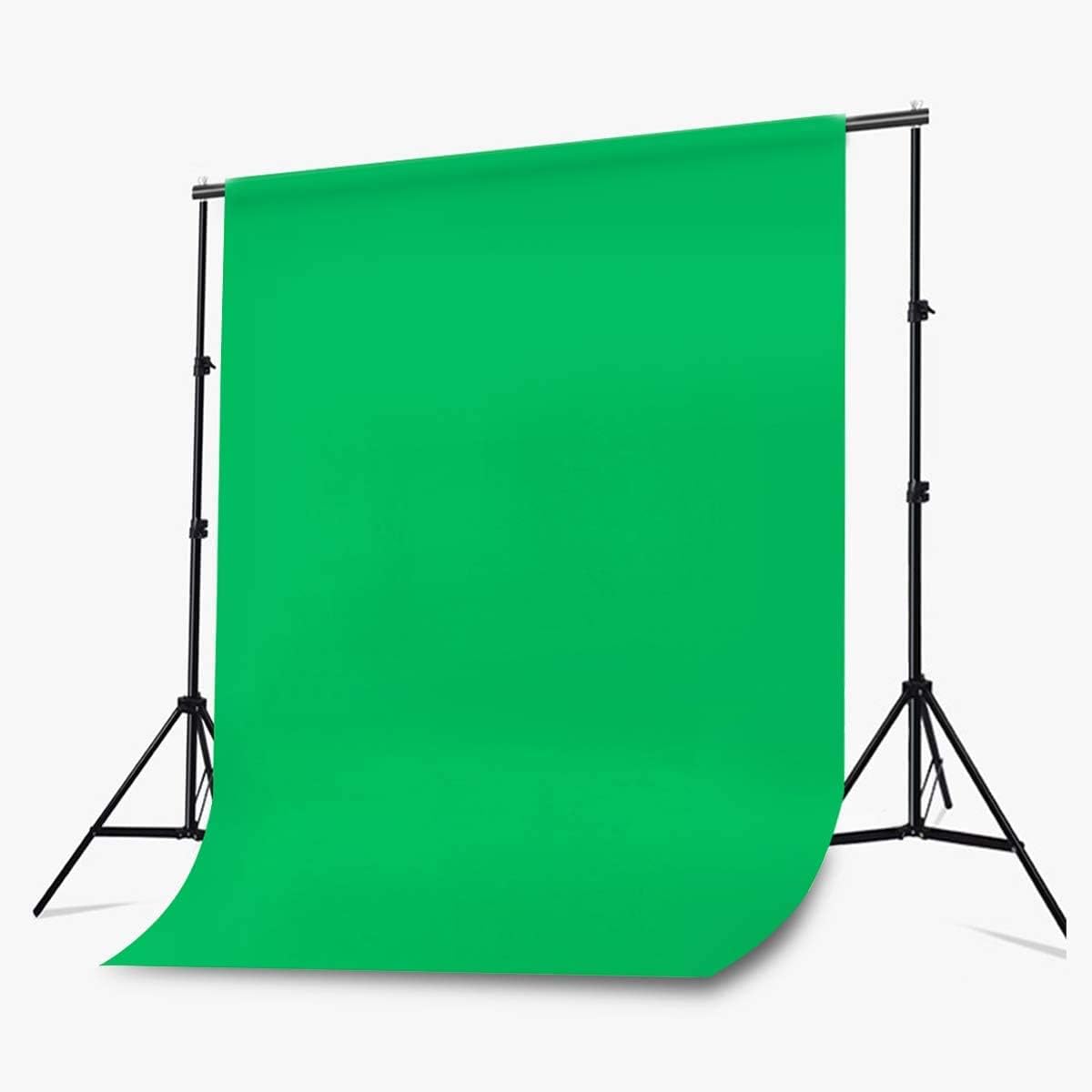 Green Screen MOHOO 6x9 ft Green Backdrop Wrinkle-Free with 6 Ring Clips, Portable Thickened Chromakey Greenscreen Photography Background for Zoom Kids Studio Video Photo