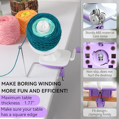 Image of SPEENSUN Yarn Winder for Crocheting, 3.5 OZ Easy-to-Install and Efficiently Yarn Spinner with Lower Noise for Yarns Below Size 5, The Best Gift for Crochet and Knitting Lover