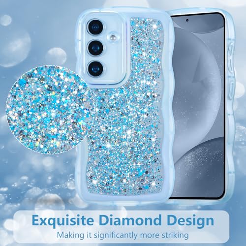ZTOFERA Cute Case for Samsung Galaxy S25 5G,Glitter Blue by ZTOFERA - Used condition - Image 3