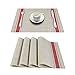 xjS Hitzebeständig PVC Waschbare Tischsets für Esstisch Matte rutschfeste Placemat Set in Küchenzubehör Becher Untersetzer Weinkissen rutschfest (Color : D Red, Größe : Set of 10)