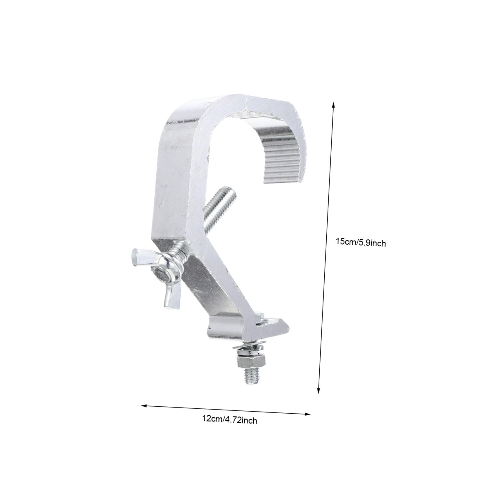 4 pezzi Morsetti per Luci da Palco in Alluminio Morsetto C Regolabile Antiscivolo per Luci Dj Supporto Resistente per Faretti Spot e LED Palcoscenico Facile da Installare per