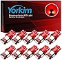Yorkim 194 LED Bulbs Red Super Bright Newest 5th Generation, T10 LED Bulbs, 168 LED Bulb, LED Bulbs for Car Interior Dome License Plate Map Door Courtesy Lights W5W 2825, Pack of 10